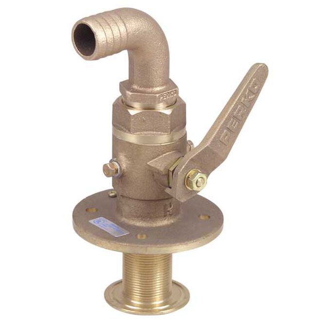 Perko 0834007PLB 1-1/4" Bronze Seacock w/90Â° Tail Piece