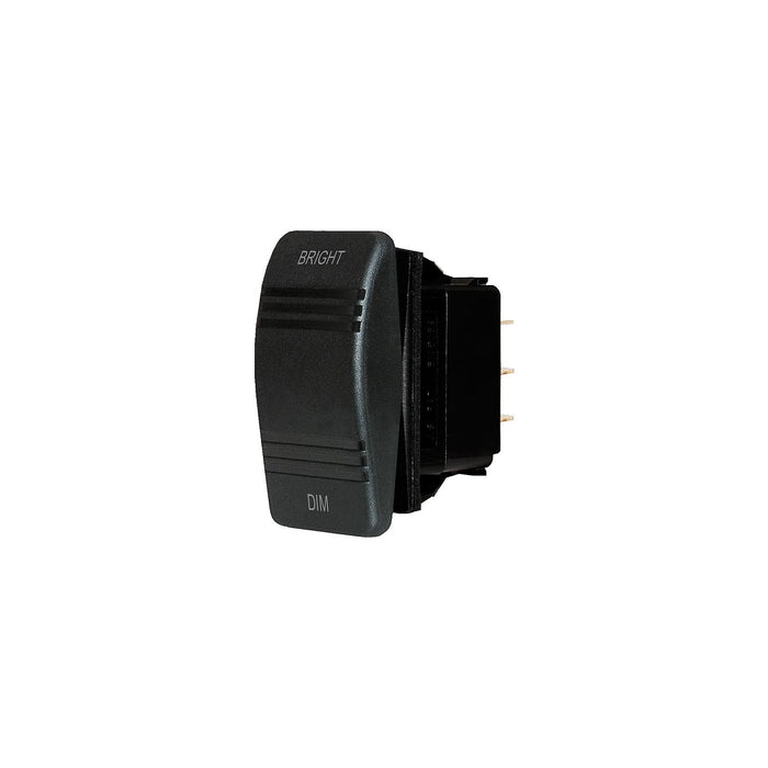 Blue Sea 8291-BSS Contura Rocker Switch, Mom On/Off/Mom On, Black