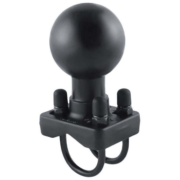 Base con perno en U doble para montaje RAM con bola de 2,25" de diámetro para rieles de 1" a 1,25" de diámetro