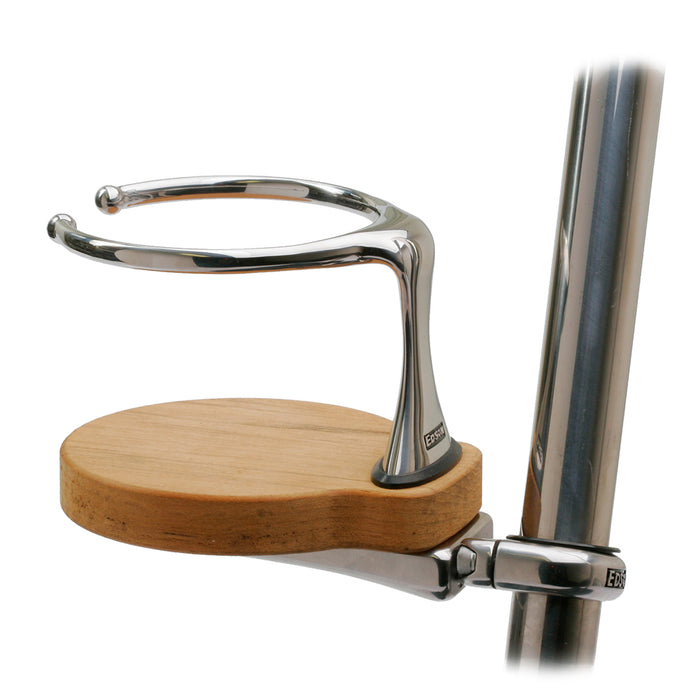 Portavasos con abrazadera Edson - Individual - Teca
