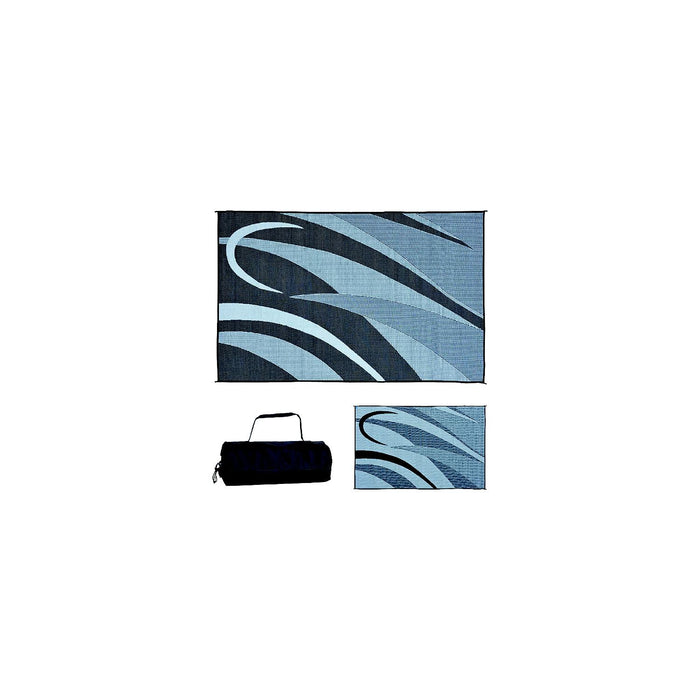 Ming's Mark GC1-BLK/SLVR Reversible Mat, Graphic Black/Silver, 8' x 20'