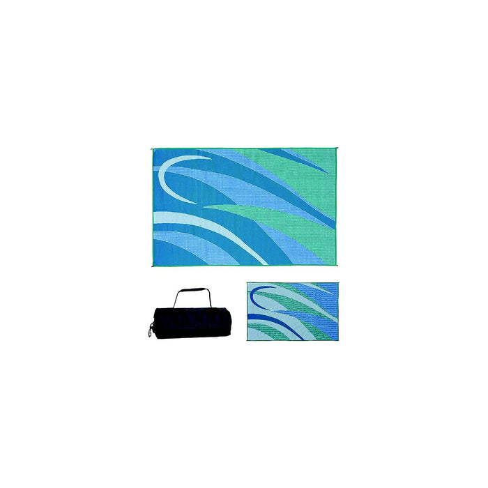 Ming's Mark GC3-BLU/GRN Reversible Mat, Graphic Blue/Green, 8' x 20'
