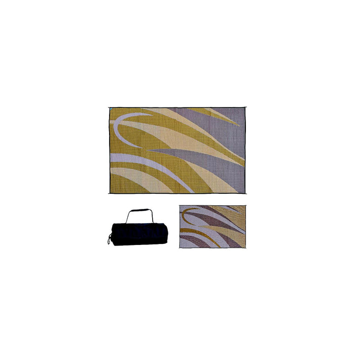 Ming's Mark GA7-BRN/GOLD Reversible Mat, Graphic Brown/Gold, 8' x 12'