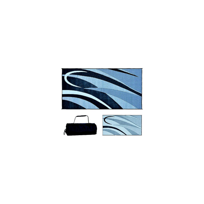 Ming's Mark GB1-BLK/SLVR Reversible Mat, Graphic Black/Silver, 8' x 16'