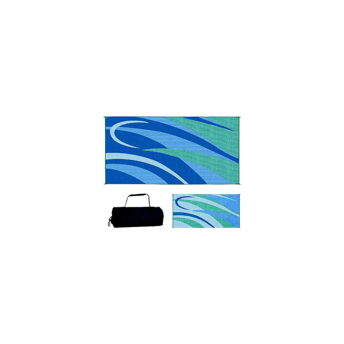 Ming's Mark GB3-BLU/GRN Reversible Mat, Graphic Blue/Green, 8' x 16'
