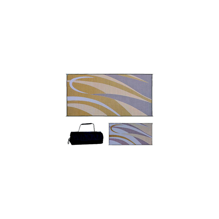 Ming's Mark GB7-BRN/GOLD Reversible Mat, Graphic Brown/Gold, 8' x 16'