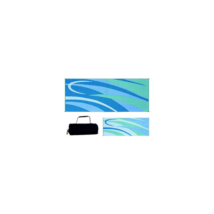 Ming's Mark GC3-BLU/GRN Reversible Mat, Graphic Blue/Green, 8' x 20'