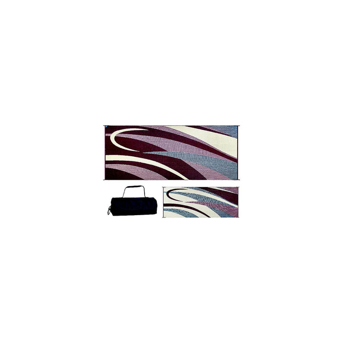 Ming's Mark GC5-BURG/BLK Reversible Mat, Graphic Burgundy/Beige, 8' x 20'