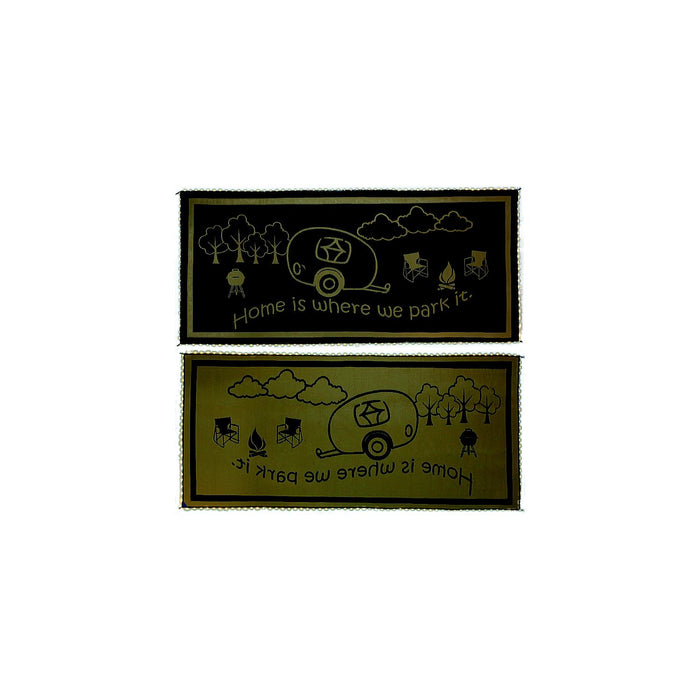 Ming's Mark LRVH8187 Mings Mark Reversible Mat w/110V LED Lights, 8' x 18', Brown/Beige