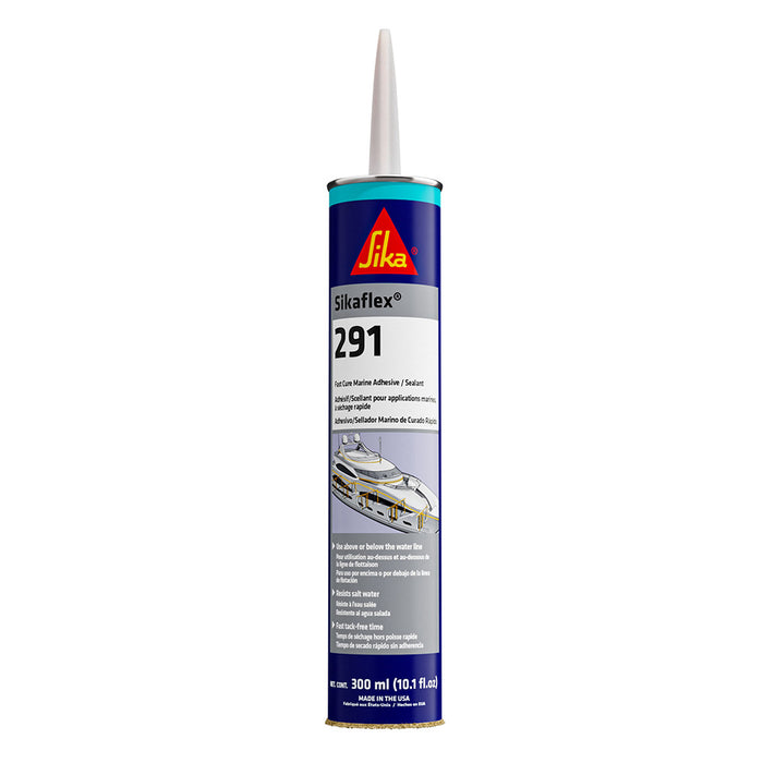 Adhesivo y sellador de curado rápido Sika Sikaflex® 291, cartucho de 300 ml (10,3 oz), color blanco