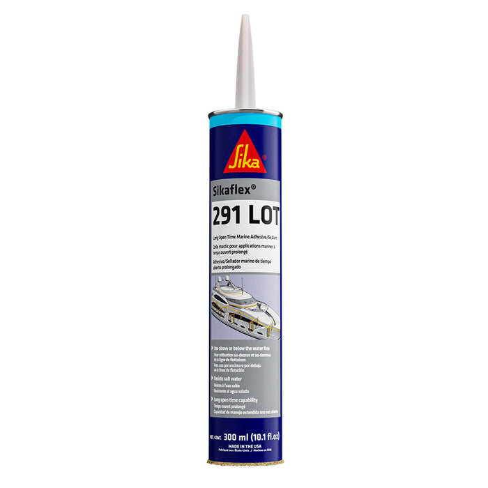 Adhesivo y sellador de curado lento Sika Sikaflex® 291 LOT, cartucho de 300 ml (10,3 oz), color blanco