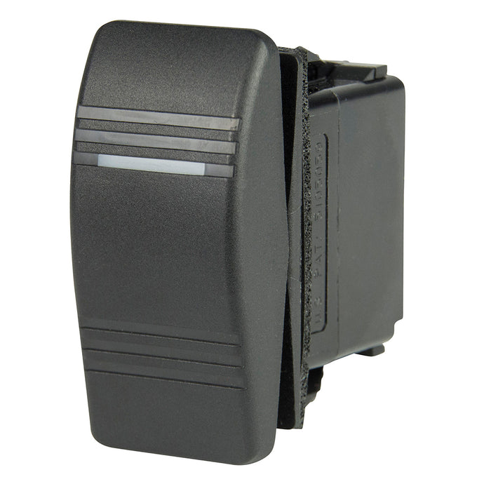 Interruptor BEP DPDT Contura - 1 LED ámbar - ENCENDIDO/APAGADO/(ENCENDIDO)