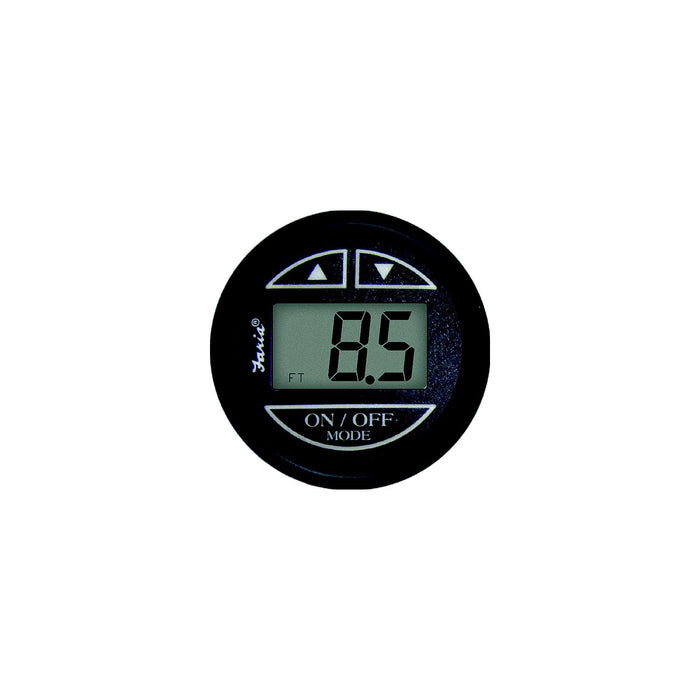Faria F12850 Digital Depth Sounder, Euro Black w/Transom Transducer