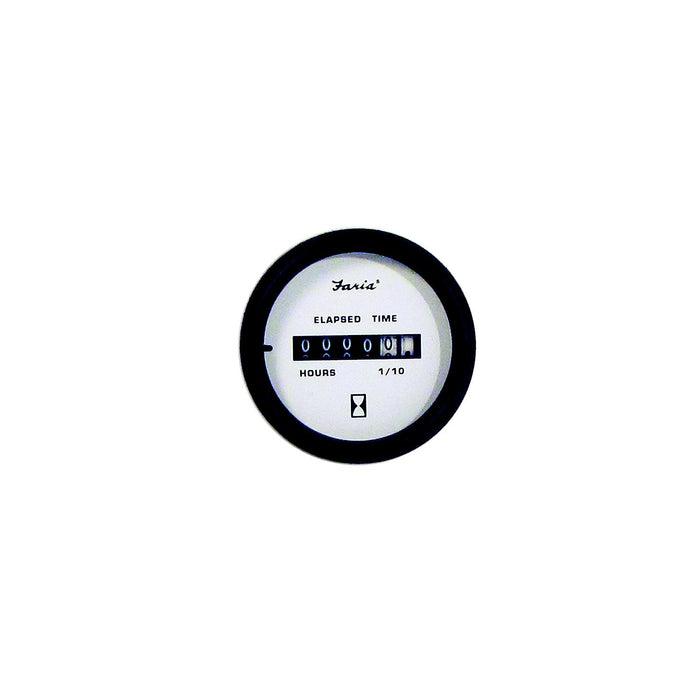 Faria 12913 Euro 2" Hourmeter Gauge (10,000 hrs) (12-32VDC)