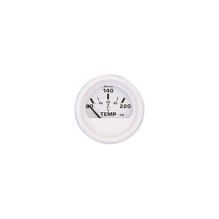 Faria F13113 Dress White 2" Cylinder Head Temperature Gauge w/ Sender (60-220F)