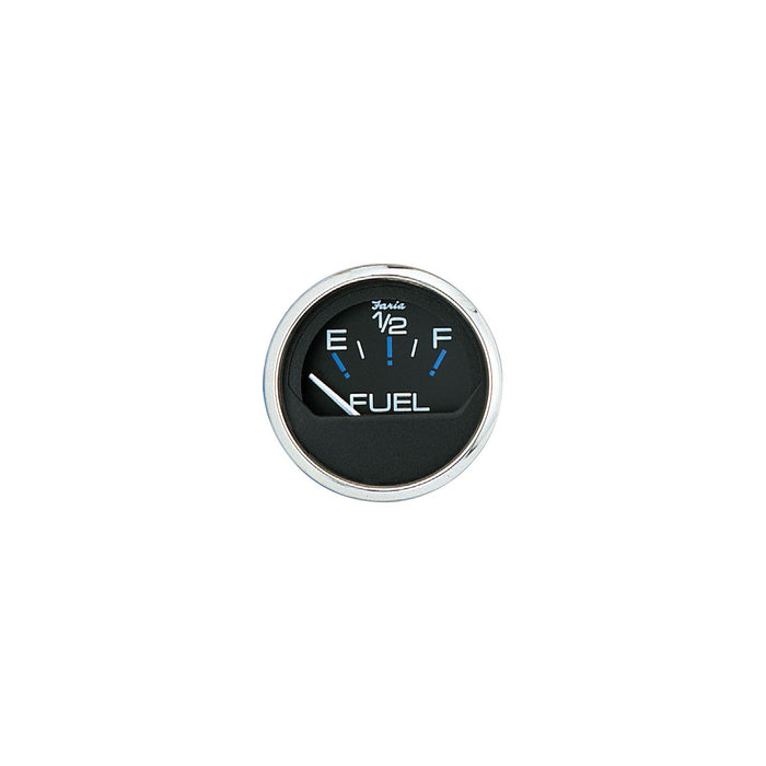Faria 13701 Chesapeake SS Black 2" Gauge Fuel Level Gauge (E-1/2-F)