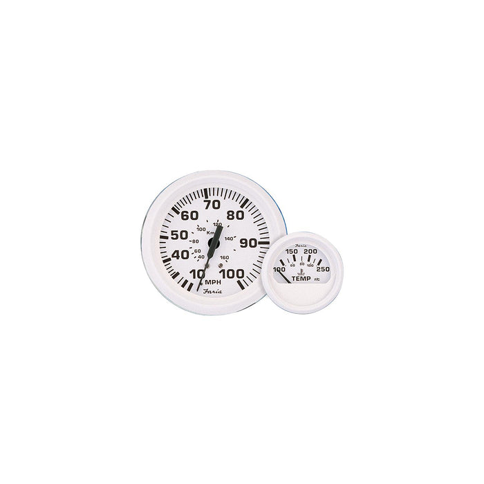Faria F13113 Dress White 2" Cylinder Head Temperature Gauge w/ Sender (60-220F)
