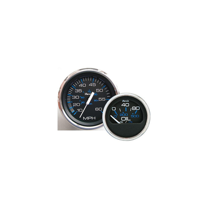 Faria 13705 Chesapeake SS Black 2" Gauge Voltmeter Gauge (10-16 VDC)