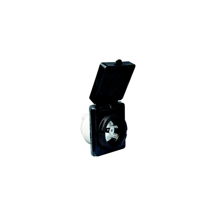 Park Power 301ELRV.BLK Power Inlet, 30A Black w/SS Trim