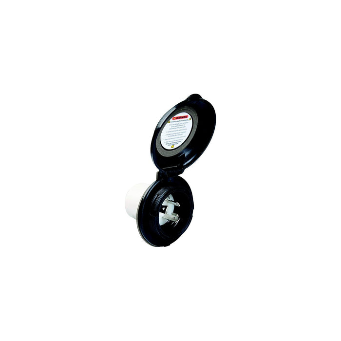 Park Power 304EL-BRV.BLK Power Inlet, 30A Black Contoured