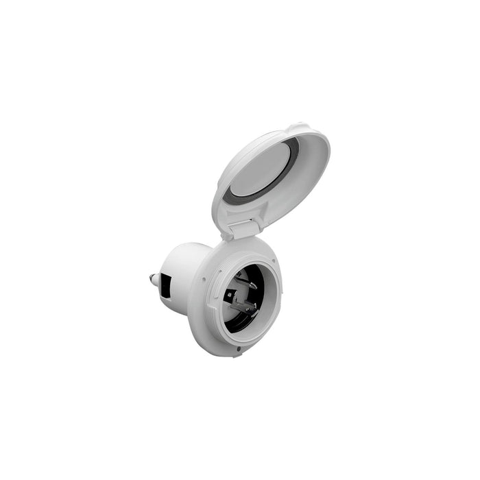 Park Power 304EL-BRV Power Inlet, 30A White Contoured