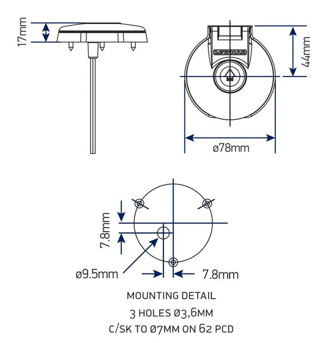 Lewmar 68000889 | Deck Foot Switch Windlass Up Stainless Steel