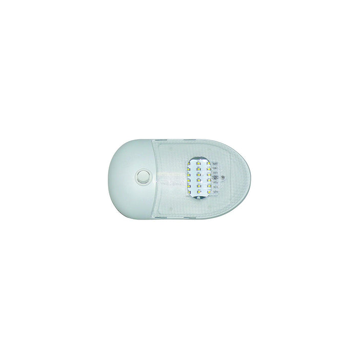 Valterra DG654291VP Slim Line Single LED Dome Light w/2-Way Switch, 12V