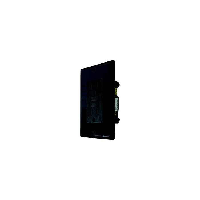 Diamond Group DG15VP GFI Receptacle w/Light, Black