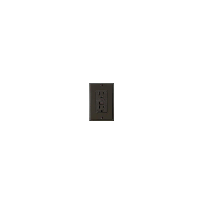 Diamond Group DG15BVP GFI Receptacle w/Light, Brown