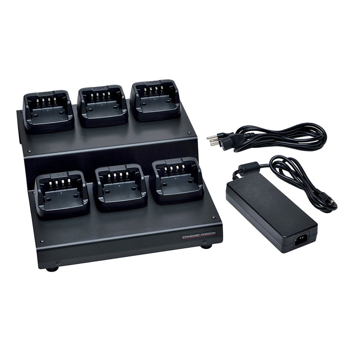 Cargador múltiple Standard Horizon de 6 unidades