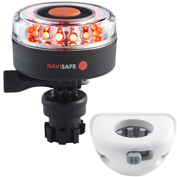 Navisafe Navilight All RED 360° 2NM con base Navimount y montaje vertical - Blanco