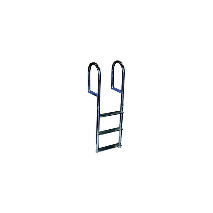Dock Edge DE2043F Welded Aluminum Fixed Wide 3-Step Ladder