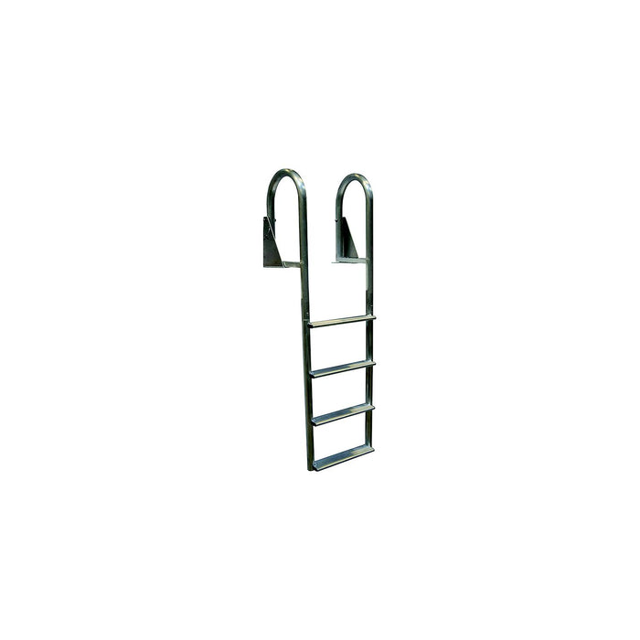 Dock Edge DE2125F Aluminum Flip Up Wide Step Ladder, 5-Step