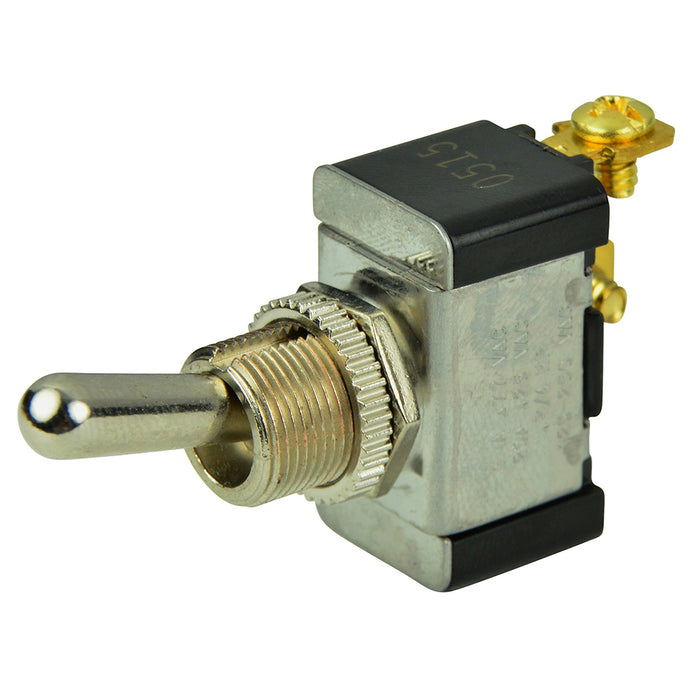 Interruptor de palanca cromado SPST BEP - APAGADO/(ENCENDIDO)