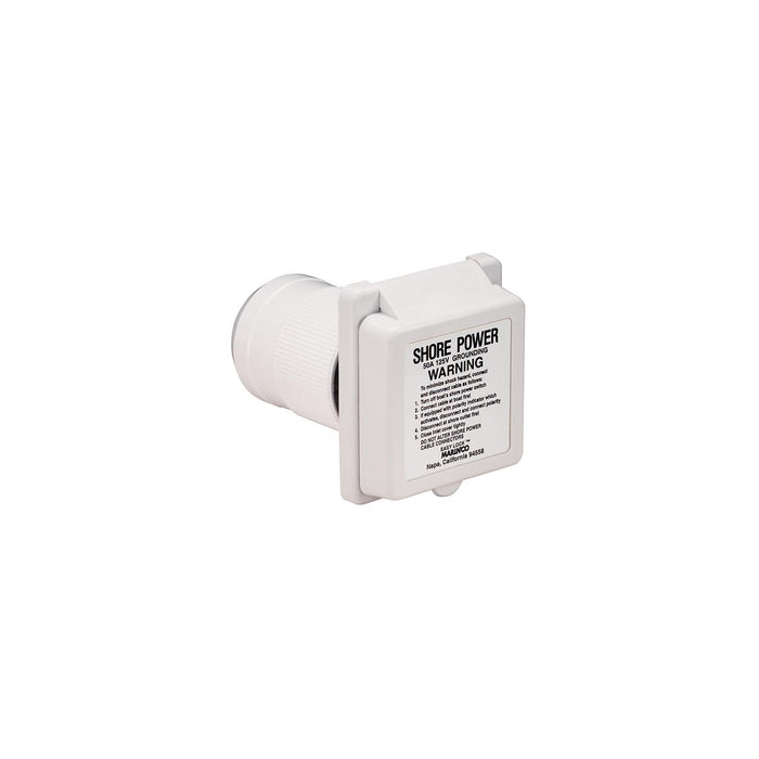 Marinco 6351EL-B 50 Amp 125V Power Inlet With Stainless Steel Trim