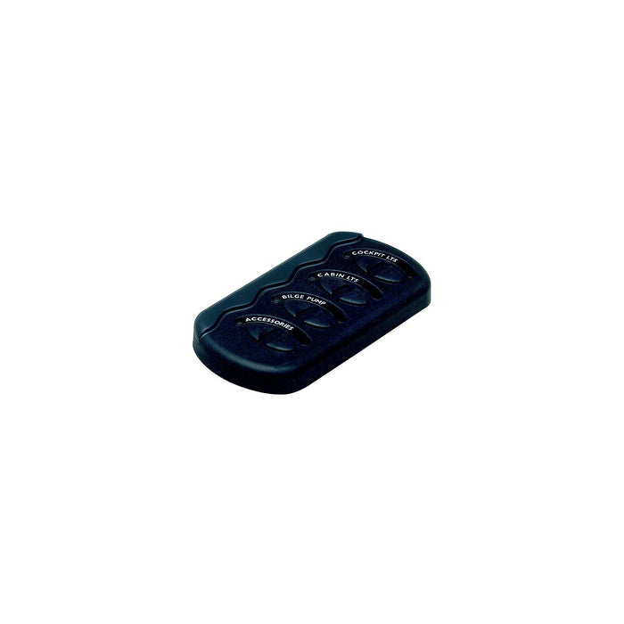BEP CG2-4W-F Marinco Contour Generation II Sprayproof Switch Panel w/ Fuse(s), Black