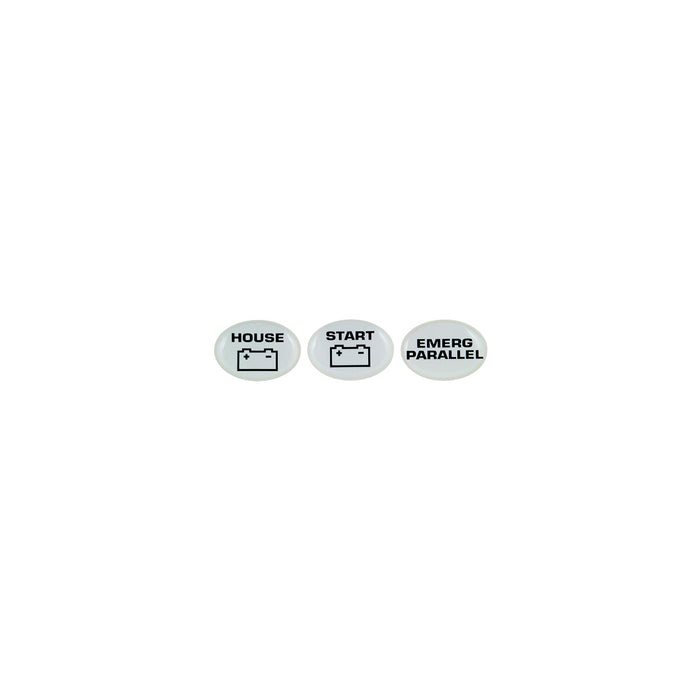 BEP SET-715 Marinco Set of 3 Battery Switch Labels (Start, Emerg Parallel, House)