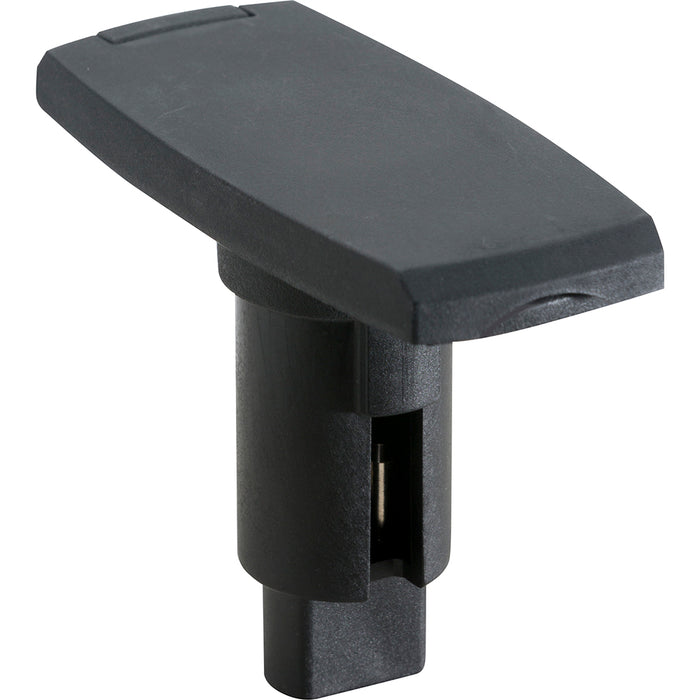 Base enchufable Attwood LightArmor de 2 pines, negra, rectangular
