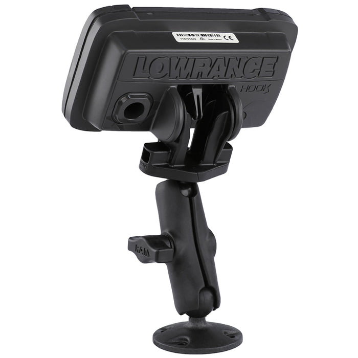 Soporte para sonda de pesca de material compuesto RAM Mount B de 1" para la serie Lowrance Hook2
