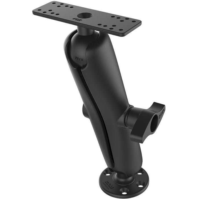 Soporte de bola universal Ram Mount tamaño D con brazo largo para sondas de pesca y plotters de 9" a 12"