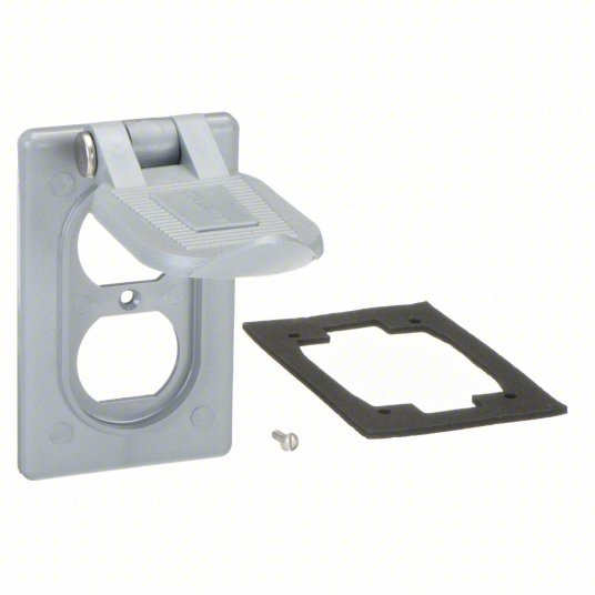 Hubbell GFRST52MW GFCI Duplex Receptacle Cover Plate, White