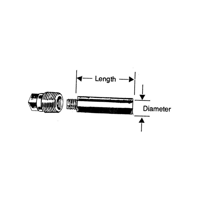 Camp 8515842 Zinc Pencil 3/4" x2-1/8" W/Pl