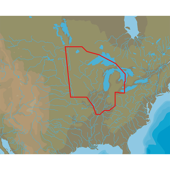C-MAP M-NA-D072-MS 4D Lakes NA-D072 North Central