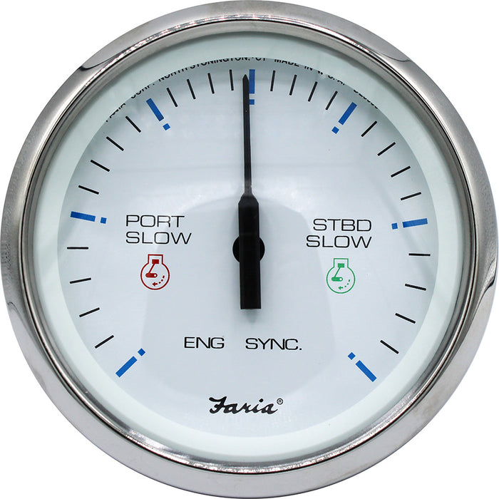Sincronizador de motor Faria Chesapeake SS de 4" (blanco) - Relación de gas y diésel alternativo
