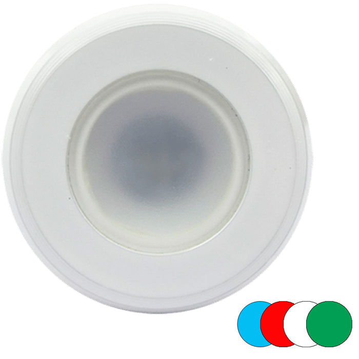 Lámpara empotrada con acabado en pintura en polvo blanca y red de sombras regulable a todo color Shadow-Caster