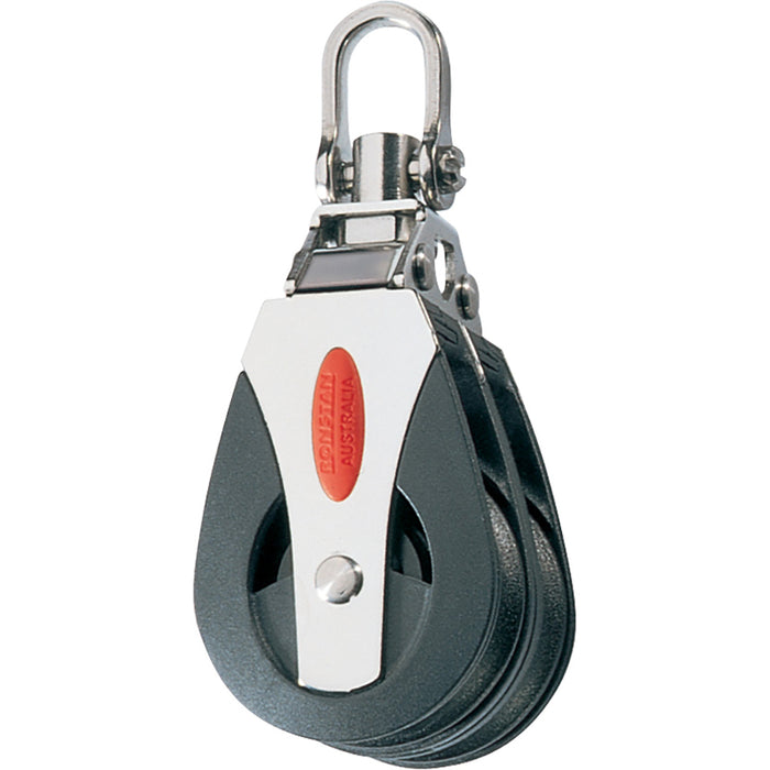 Bloque de cojinetes de bolas Ronstan Serie 40 - Doble - Cabezal giratorio