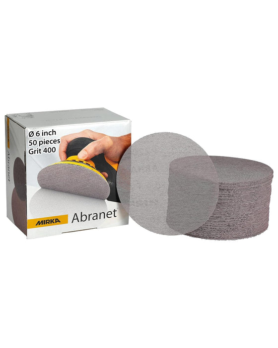 Mirka 9A-241-400 Abranet 6" Disc, 400G 50/Pk