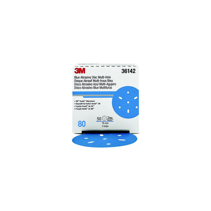 3M 36184 Blue Abrasivie Hookit Disc, 6", 50/box