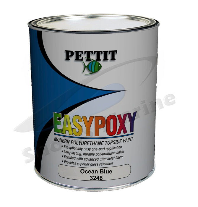 Pettit 1324808 EZ-Poxy Polyurethane Topside Finish, Ocean Blue-Qt.
