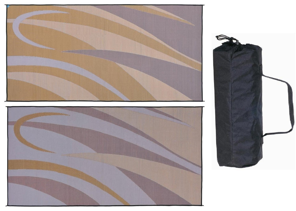 Ming's Mark GB7-BRN/GOLD Reversible Mat, Graphic Brown/Gold, 8' x 16'